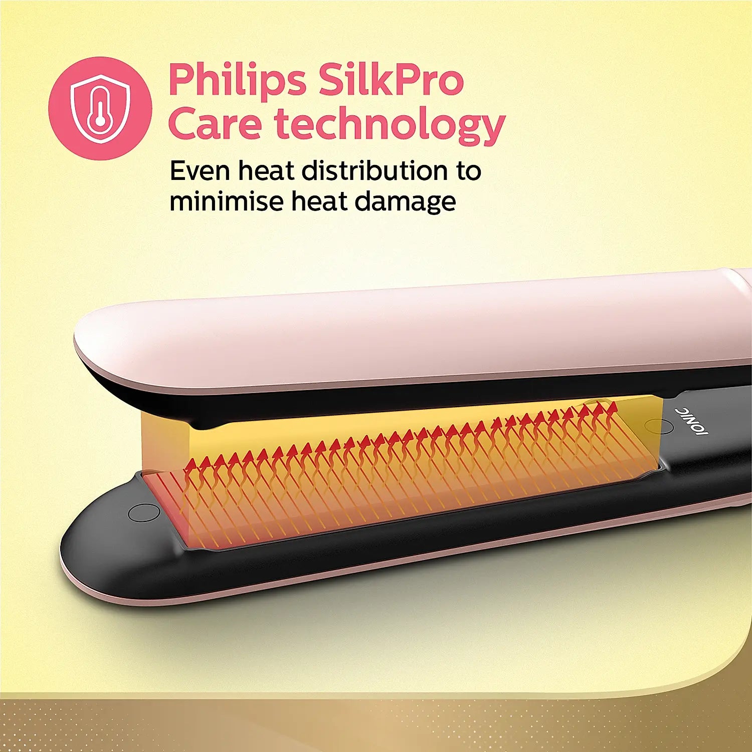 Hair Straightener Philips Kerashine Ceramic Plates with Silkprotect Technology | BHS378/10