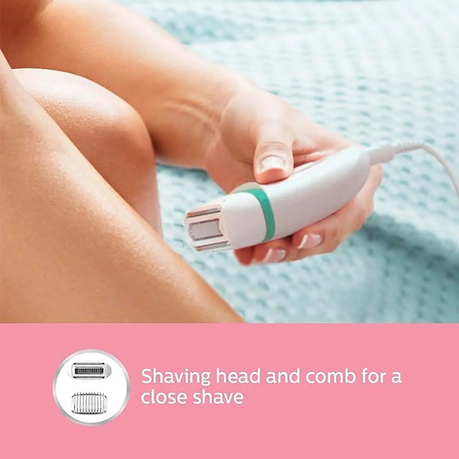 Epilator Philips 2 in 1 Shaver and Epilator | Corded Epilator for Gentle hair removal at home | BRE245/00