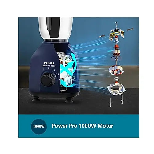 Mixer Grinder Philips 1000 Watt Mixer Grinder with PowerPro Motor and 3 Jars - HL7713/01