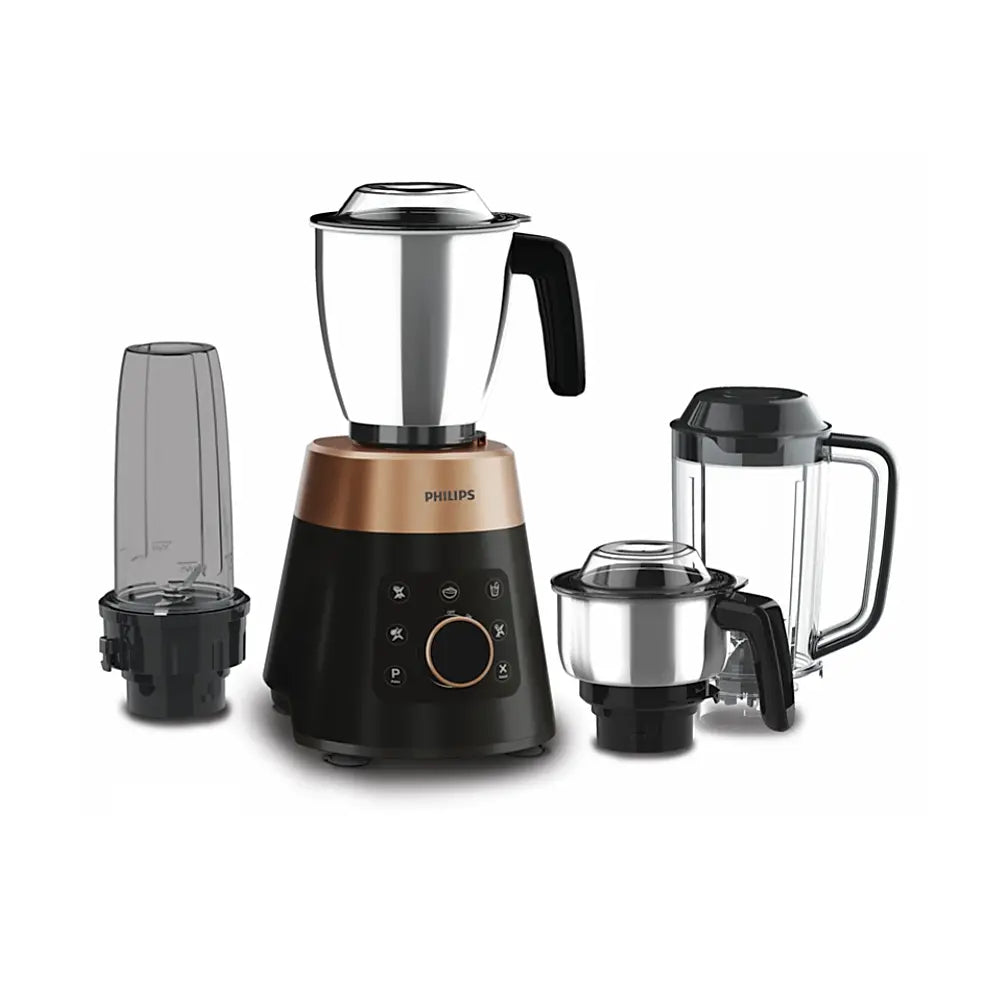 Mixer Grinder Philips 1000 Watt 4 Jars Black Mixer Grinder with 5 Preset Modes - HL7778/00