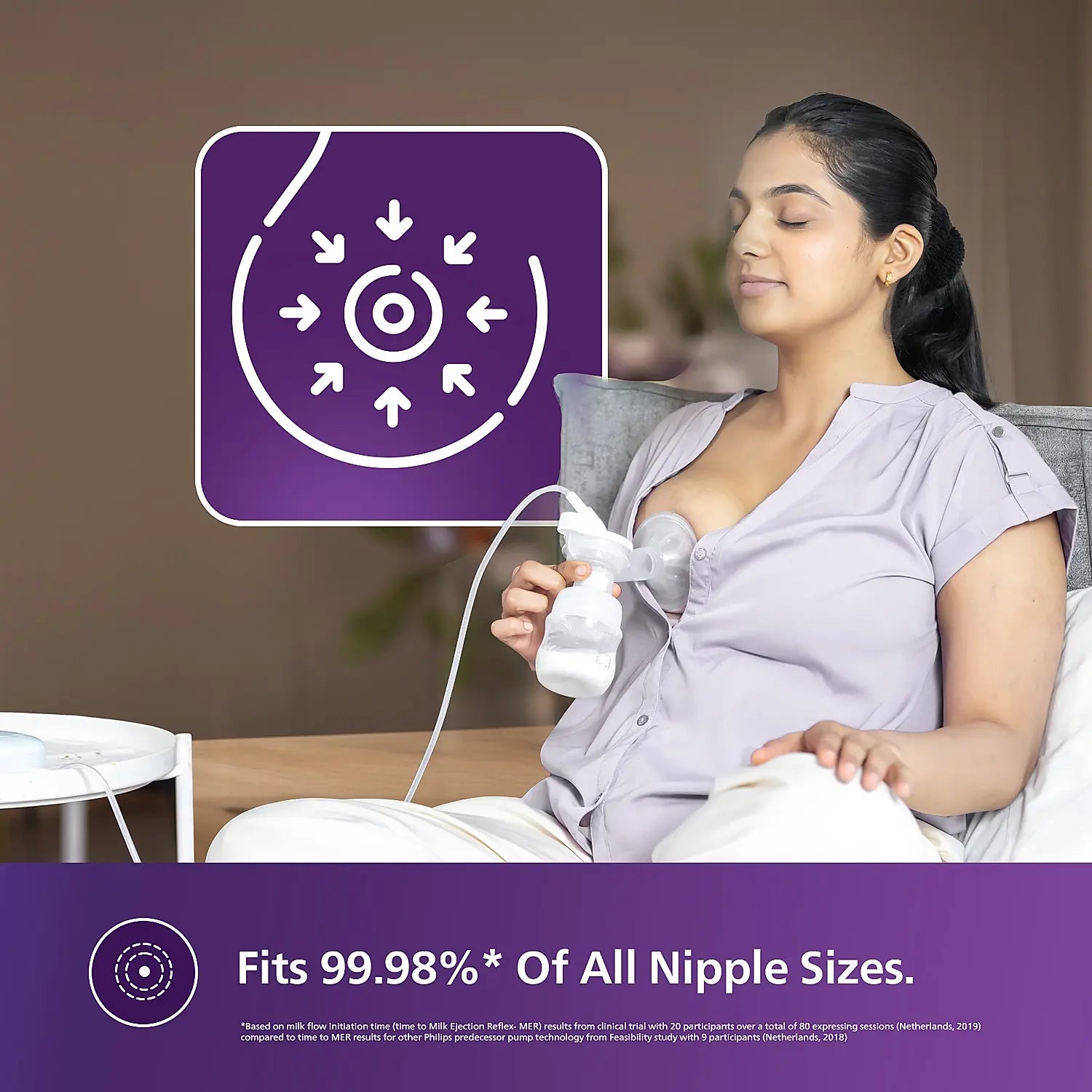 Avent Single Electric Breast Pump | Soft Adaptable Cushion | 4 Massage Modes | Memory Function | SCF323/11