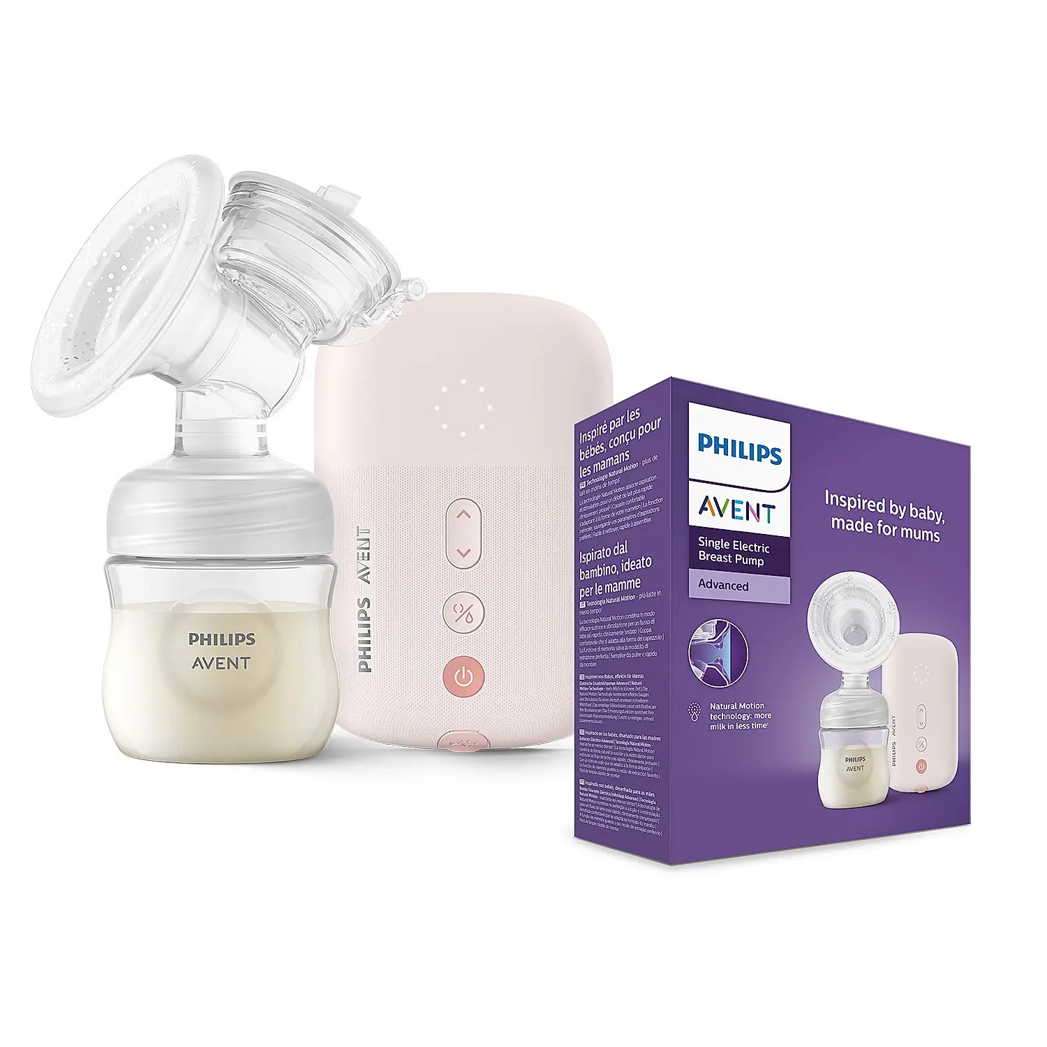 Avent Electric Single Breast Pump | Natural Motion Technology | Adaptable to 99.9% Nipple sizes | SCF395/11