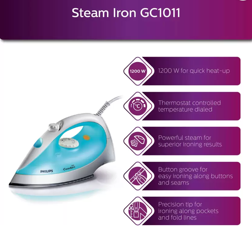 Steam Iron Philips 1200 W GC1011/01